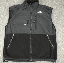 The North Face Vest Mens XL Black Polartec Fleece Zip Pockets Softshell