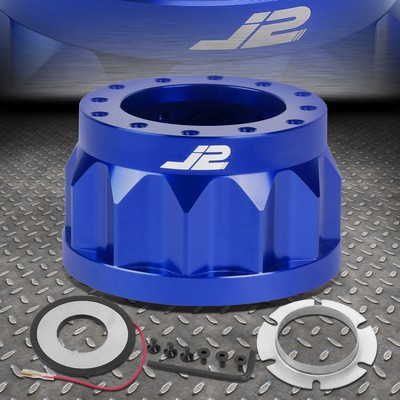 J2 FOR MITSUBISHI SUBARU 2'' H 6-BOLT ALUMINUM STEERING WHEEL HUB ADAPTER BLUE