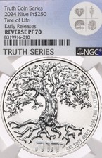 2024 Pt$250 NGC Reverse PF70 Platinum 1 ozt Niue Tree of Life Truth Coin Series 1999.99 per troy oz