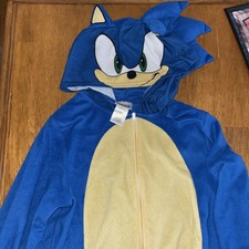 Girl/Boy Sonic the Hedgehog One Piece Pajamas Hoodie Union Suit Costume 10/12