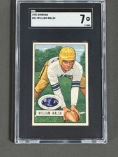 1951 Bowman   #23 Bill Walsh RC SGC 7 Pittsburgh Steelers