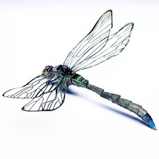 Colorful Dragonfly 3D Metal Puzzle - Glue-Free Assembly Model for Adults