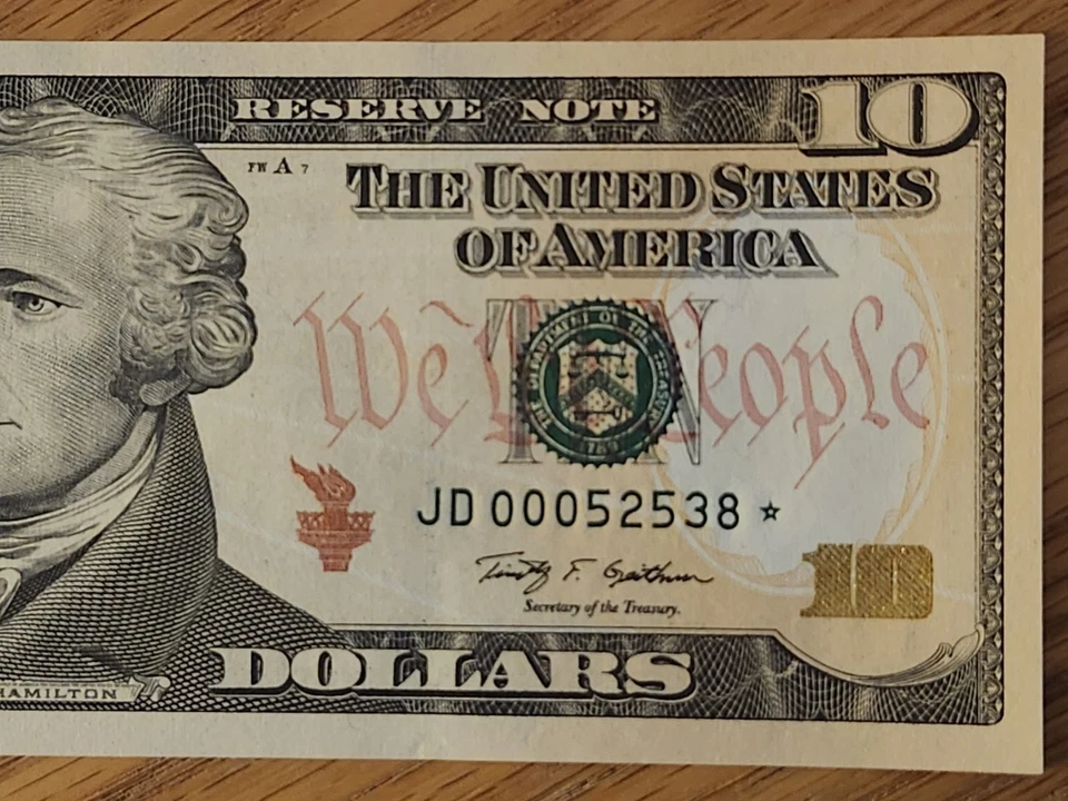 2009 $10 "STAR NOTE" UNC/GEM CLEVLAND DISTRICT JD00052538* 3 OF 3 CONS SER NUM - Image 4 of 4