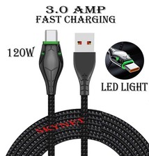 HeavyDuty USB Type C Charging Cable Braided Fast Phone Charger Long Lead 1m 3m