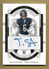 TYRIQUE STEVENSON 2023 PANINI NATIONAL TREASURES SP RC CARD #/35 AUTO RARE ERROR