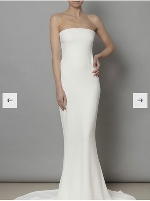 Galia Lahav Esme Wedding Dress Ivory Strapless Bustier Corset Gown Sz 36 New