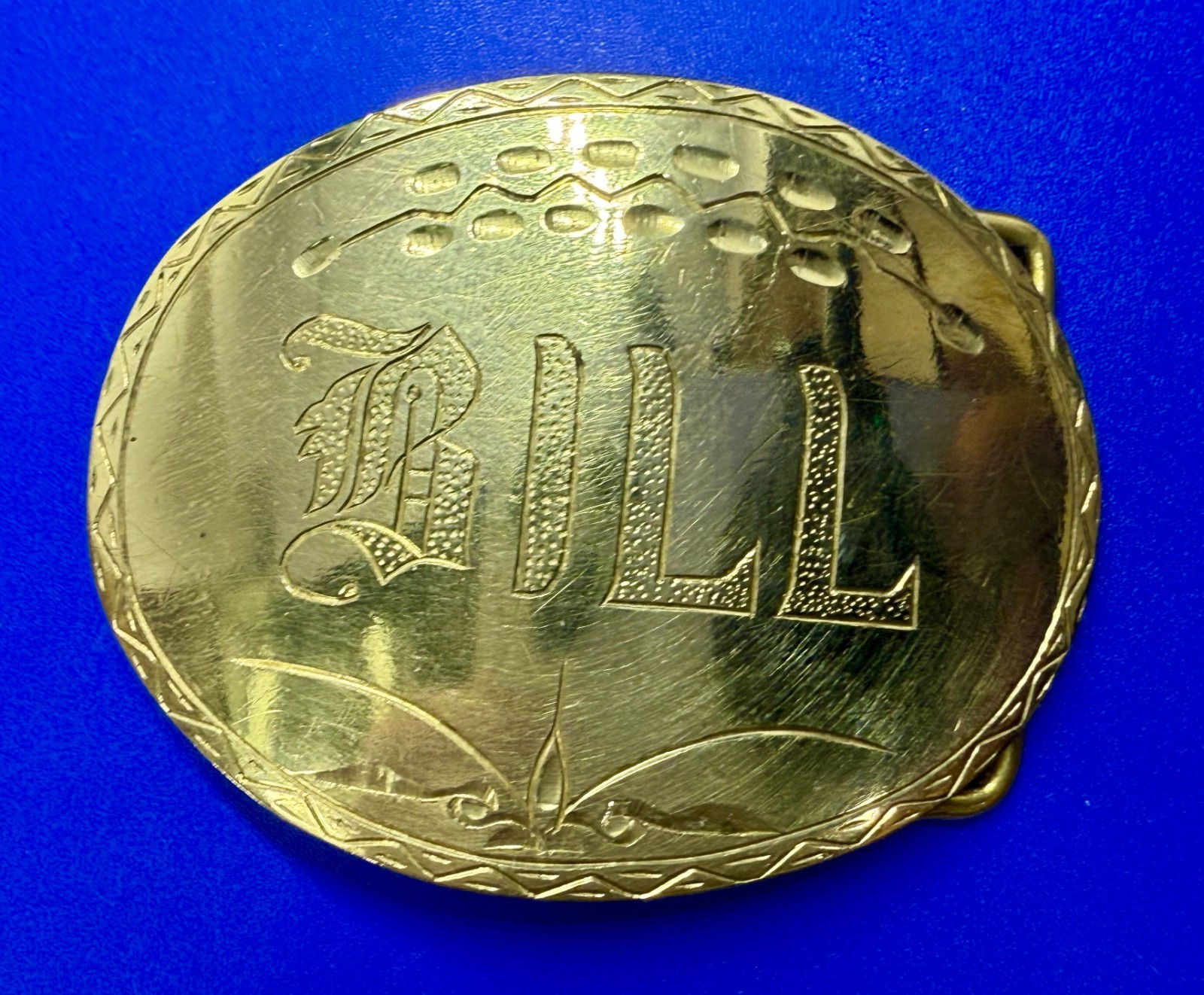 Personalized Name Bill Engraved Solid Brass Vinta… - image 1