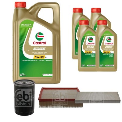 FEBI Inspektionspaket 9L Castrol EDGE Titanium FST 5W-30 LL für VW Passat