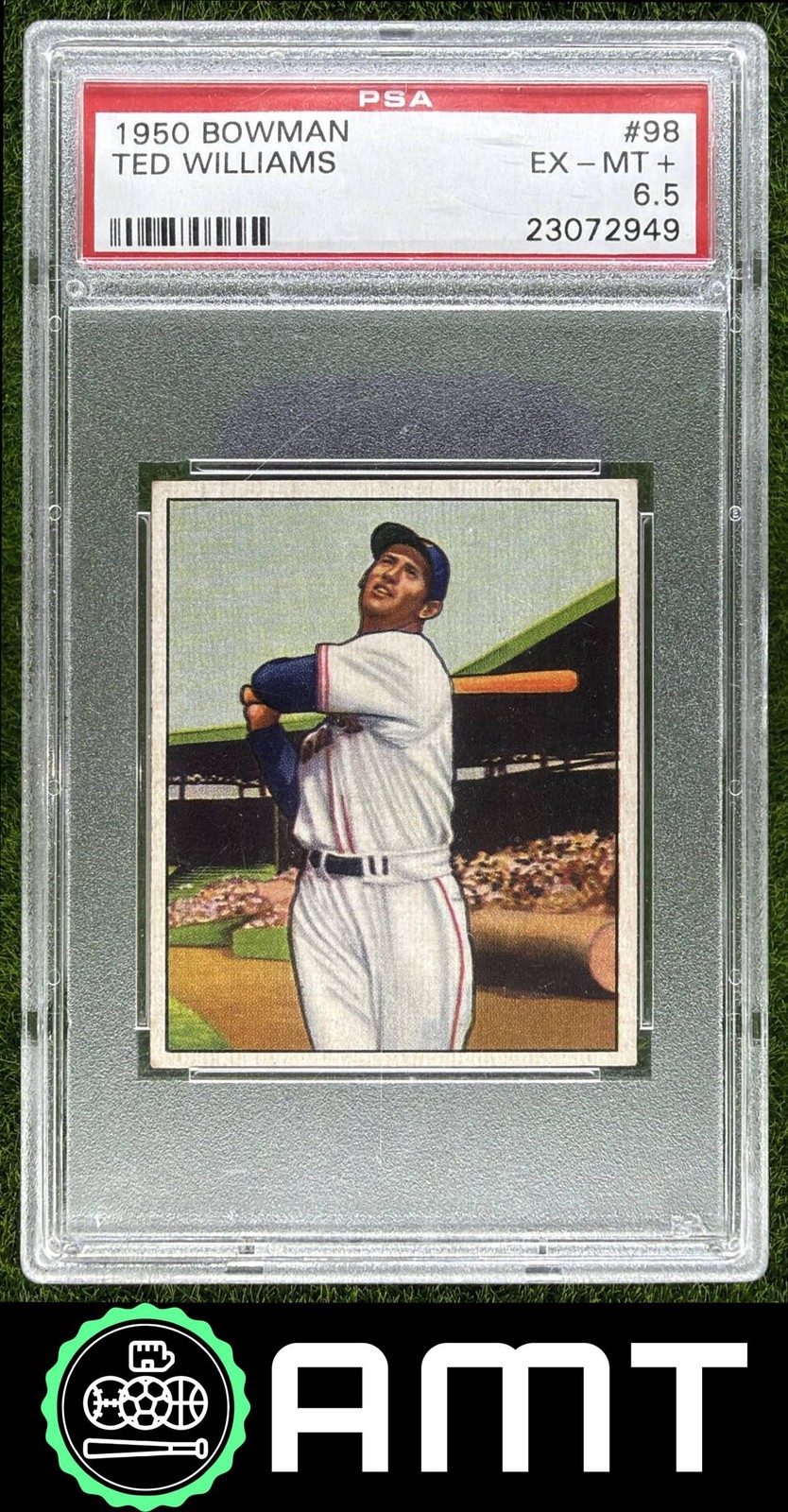 Ted Williams PSA 6.5 1950 Bowman Boston Red Sox #98 2949 view 1