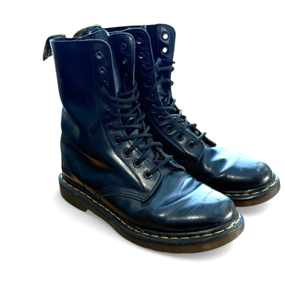 Dr. Martens 1490 Black Lace-Up Boots with Yellow Accents and additional zippers Dr. Martens | Shoes | Dr Martens 49 Black Laceup Boots With  main image 4