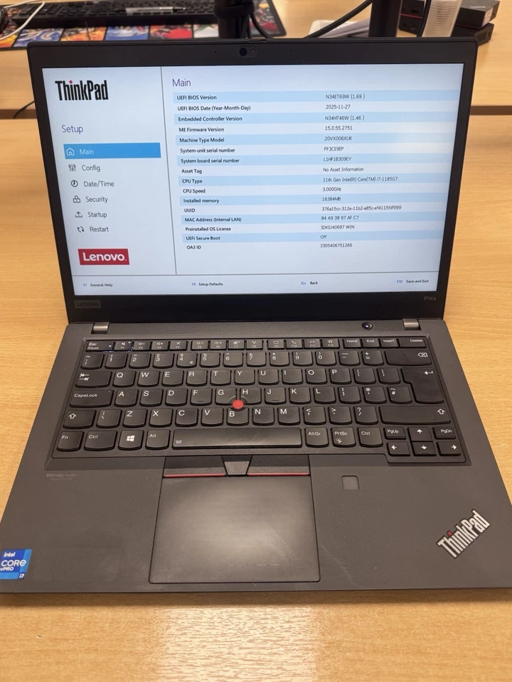 Lenovo ThinkPad P14s · i7-1185G7 · 16GB · 512GB, photo 1 of 5