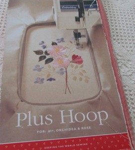 Husqvarna Viking Embroidery Plus Hoop 100 x 170 For 1+, Orcheidea, Rose Exc Cond