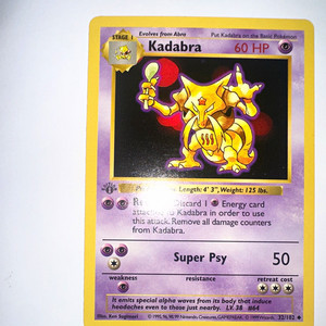 kadabra pokemon card price TCG - - 254/190 - JP [P] Teleportation Attack (30) Switch this Pokemon with 1 of your Benched Pokemon Weakness / Resistance / Retreat Cost Pokemon Trading Card Game Me01: