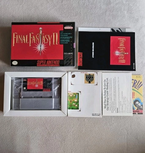 New ListingFINAL FANTASY II SNES SUPER NINTENDO 100% COMPLETE IN BOX W/ MAP REG & INSERTS