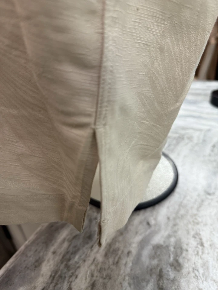 Camisa de campamento hawaiana con botones Havana Jacks Café para hombre XL marfil 100 % SEDA S/S Foto 4 de 4