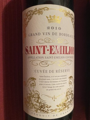 Saint Emilion, Cuvee de Reserve, Grand Vin de Bordeaux
