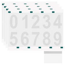 4 Sheets/40 Pcs 2 Inch 0-9 Vinyl Reflective Mailbox Numbers for Outside, White