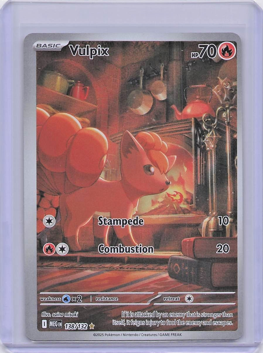 Vulpix 138/132 Mega Evolution NM-Mint Pokémon TCG Illustration Holo