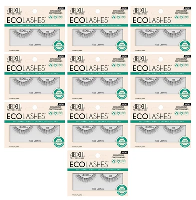 10 Pairs of ARDELL EcoLashes 453 Tapered Tips Sustainable Fibers False Eyelashes - Image 1 of 2