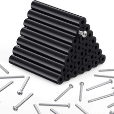 64 Pcs Electrical Outlet Extender Kit 16 Spacers 48 Screws,Black 3" Outlet Scr