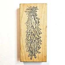 CHILI PEPPER BUNCH Stampa Rosa Rubber Stamp G1-574 Vegetable Tex-Mex Food z555
