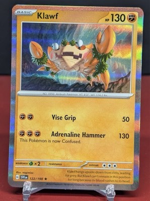 Pokemon Klawf #122/198 English Scarlet & Violet Holo Rare