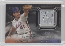 2021 Topps 70th Anniversary Manufactured Logo Black Tom Seaver Patch HOF 10k8