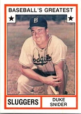 1982 TCMA Baseball's Greatest Sluggers (White Backs) #9 Duke Snider