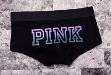 NWT VICTORIA'S SECRET PINK SMALL OMBRE THICK LOGO WAISTBAND BOYSHORT PANTIES
