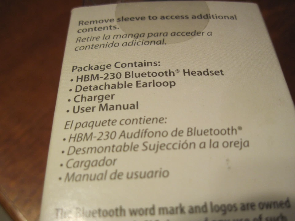 LG HBM-230 Black Ear Hook Headset Universal Bluetooth NEW in SEALED BOX - Image 2 of 4