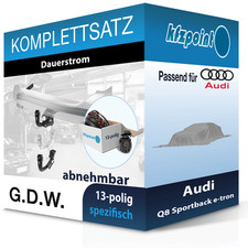 Für Audi Q8 Sportback e-tron 22- G.D.W. Anhängerkupplung abnehmbar + 13polig