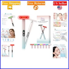 LED Face Wand with 7 Light Colors, Red  Blue for Skin Care  Rejuvenation