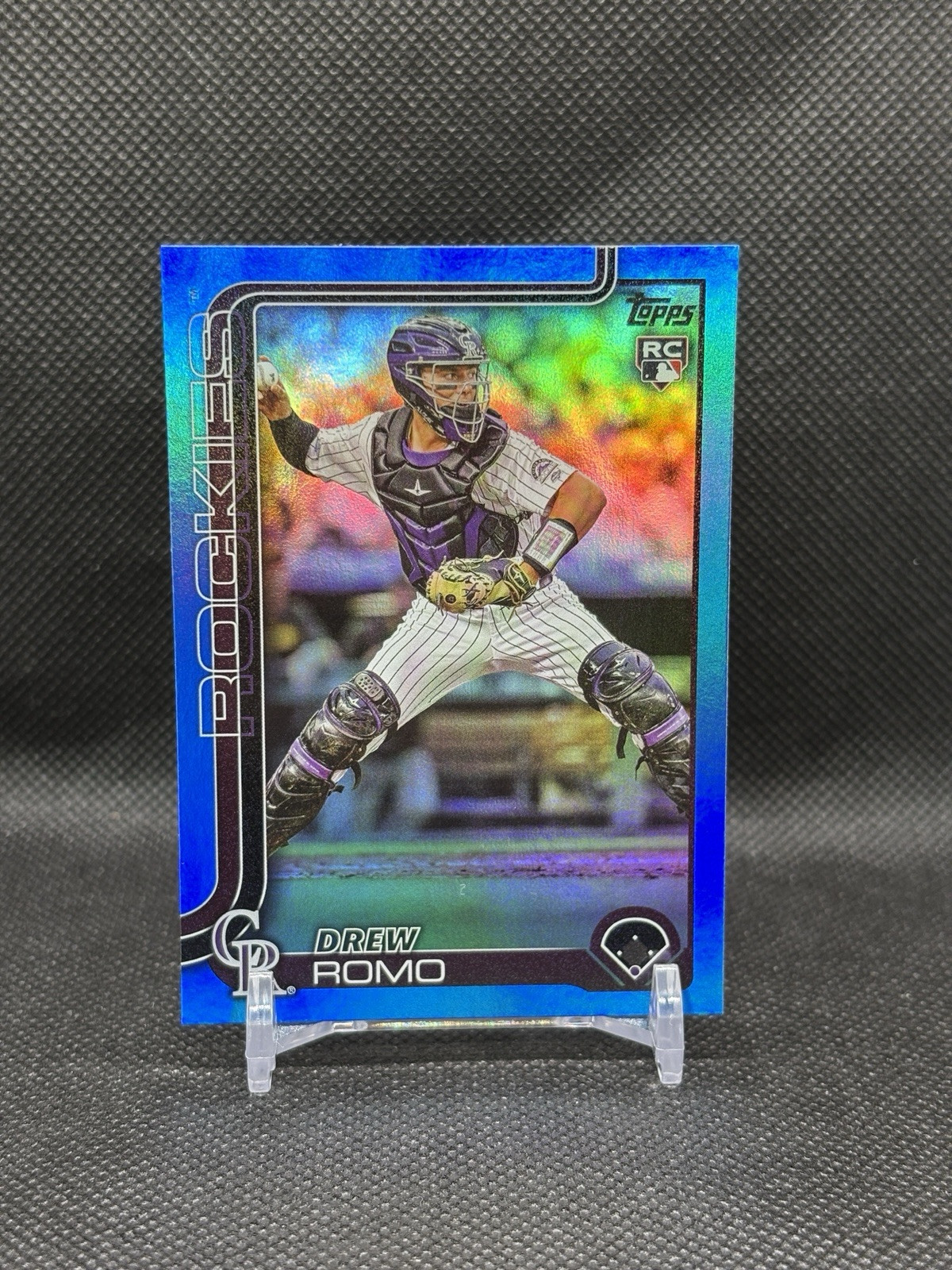 2025 Topps Series 1 Blue Rainbow Drew Romo RC /150 Colorado Rockies #296