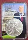 STRUCK AT WEST POINT MINT 2022 W EAGLE $1 EARLY RELEASES MS 70 NGC TRUMP COIN