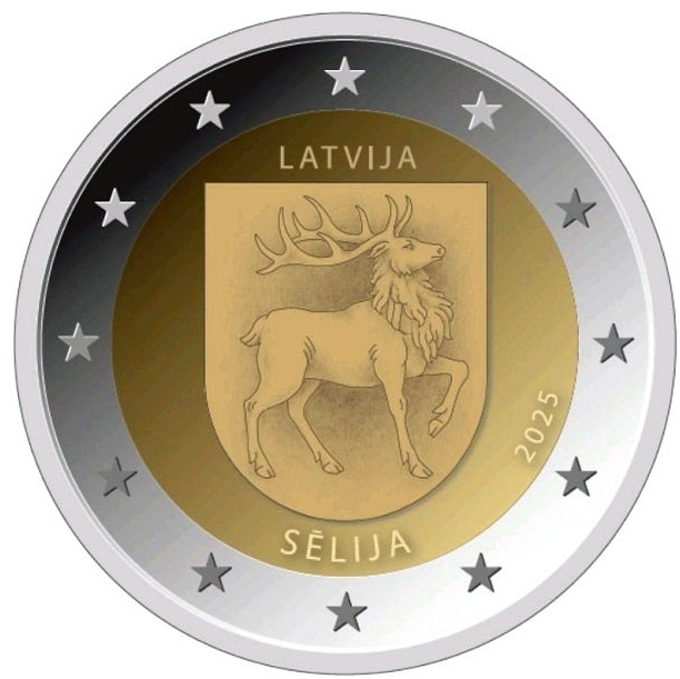 Lettonie 2€ 2025 - Selija - Région lettone UNC