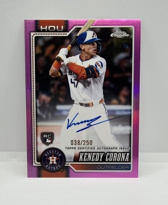 Topps Chrome 2026 Kenedy Corona Houston Astros RC Auto Pink Refractor FA-KC /250