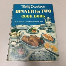 Betty Crocker’s Dinner For Two Cookbook 1958 1st Edition, 1st Printing 