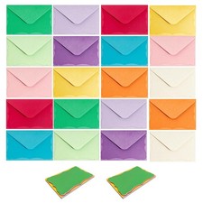 20 Pcs Mini Cards with Envelopes, Small Blank Note Cards Set with Self-Adhesi...