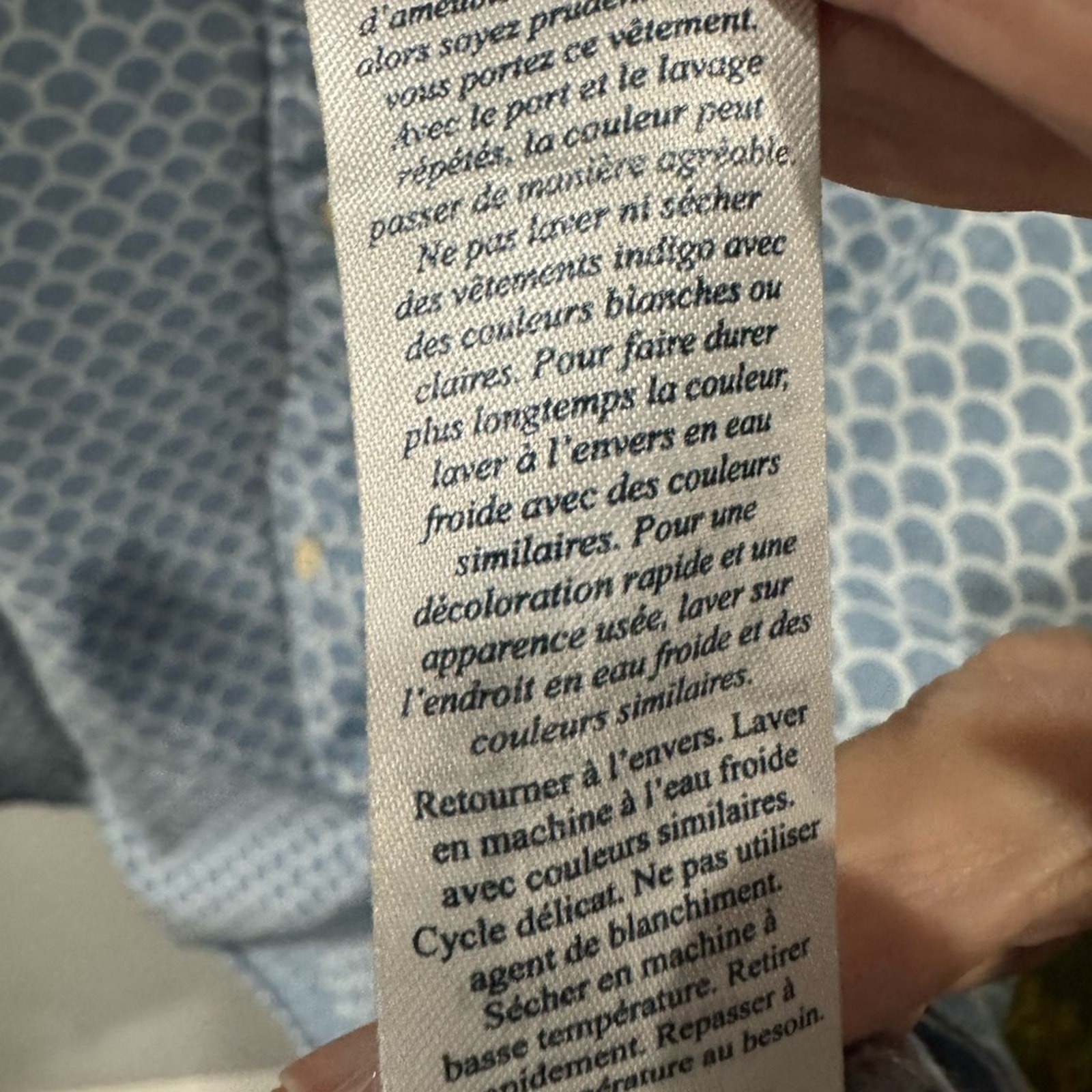 Faherty Light Blue Geometric Button Down Shirt - image 7