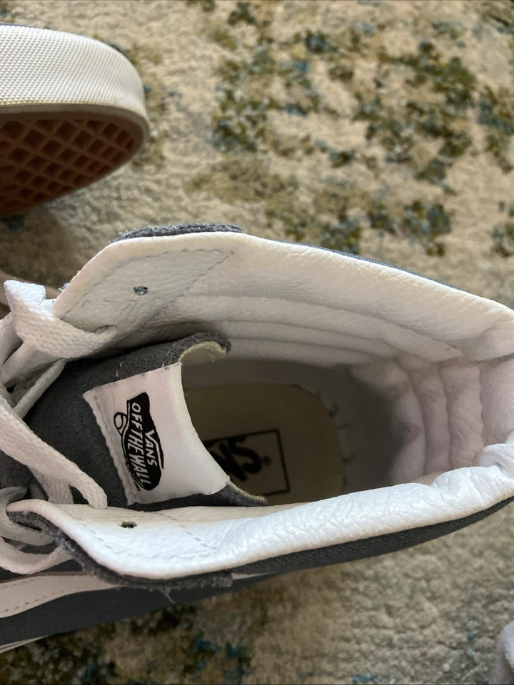 Vans Sk8-Hi высоты кроссовок, серый/белый, унисекс, мужской 9,5 - Изображение 4 из 4