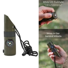 Multi-Function Survival Whistle with Compass & Thermometer, Lightweight for Camp