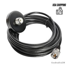 SO239 Mount Magnetic base and PL259 Plug Car Mobile Radio Antenna 5 meters Cable