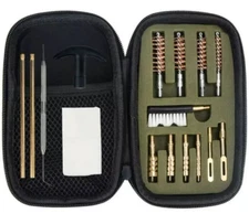 GLORYFIRE Universal Gun Cleaning Kit Hunting Zipper Travel Case Brass Jag Brush