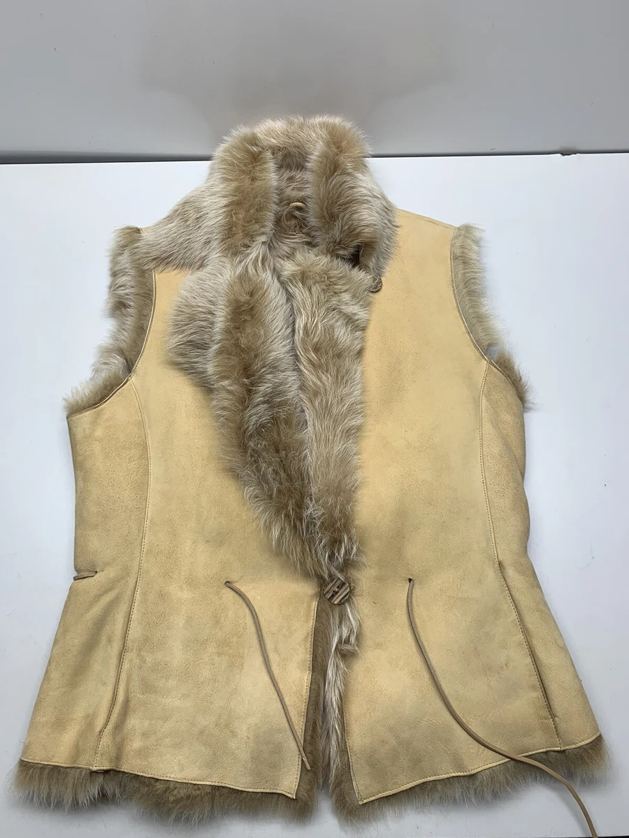 Shearling fur best sale vest