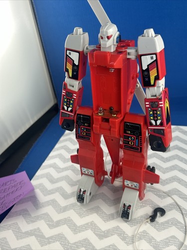 1985 Bandai Powerbots Flybot Transforming Helicopter Incomplete For PARTS Repair - Picture 10 of 17