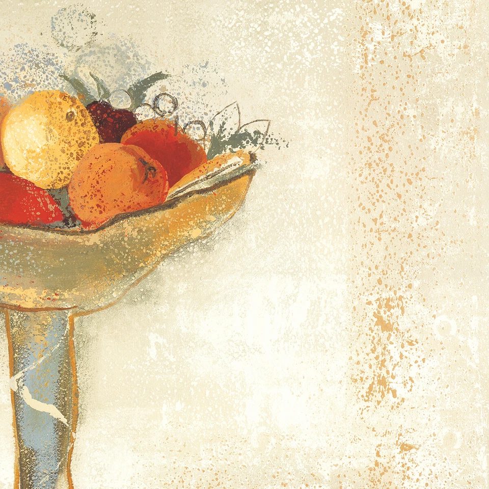 35W"x47H" BOL DE FRUIT de MARY CALKINS MANZANAS PERAS FRUTERO OPCIONES de LIENZO Foto 4 de 4