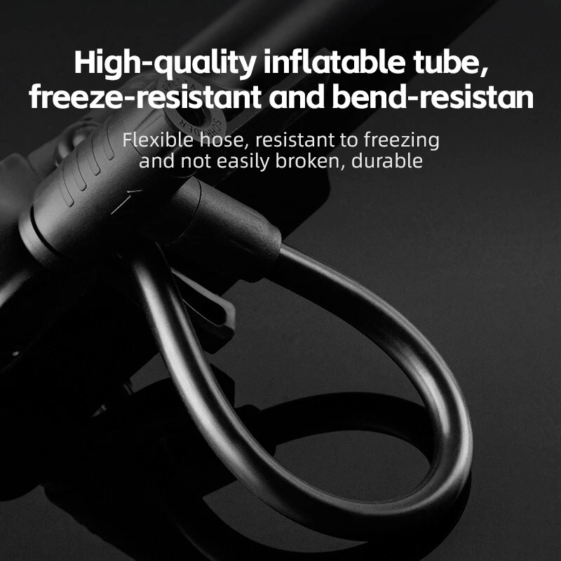 ROCKBROS High Pressure Bicycle Bike Floor Air Pump Gauge Presta Schrader Valve - image 3 of 4