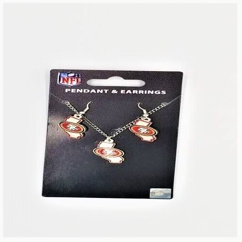 Ensemble boucles d'oreilles/colliers d'État 49ERS sous licence officielle Aminco NFL - Photo 1 sur 1