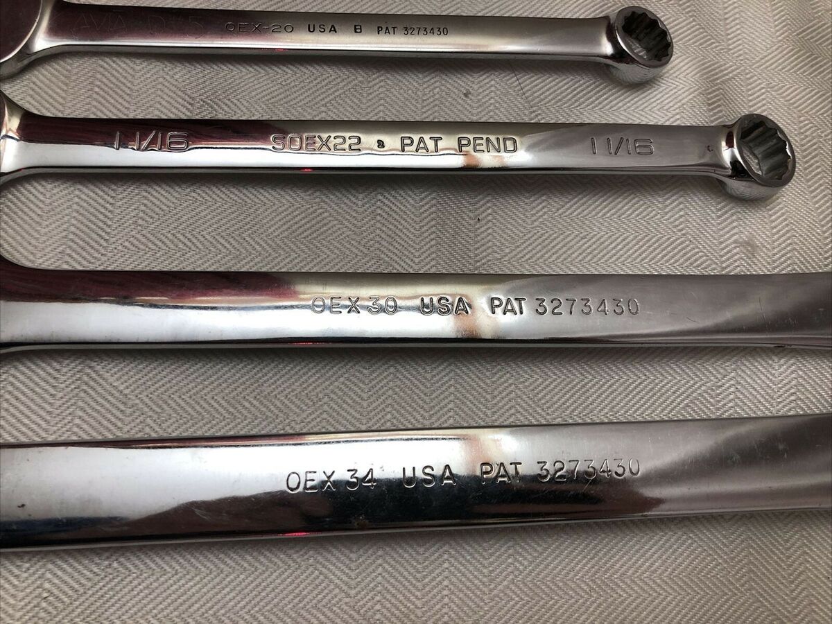 SNAP-ON open end 12 pt set of 8 pieces OEX 40-36-34-30-22-20 SNAP-ON open end 12 pt set of 8 pieces OEX 40-36-34-30-22-20