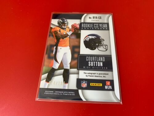 Courtland Sutton Broncos 2018 Panini Rookie of the Year Contenders Auto /199 - Picture 2 of 2